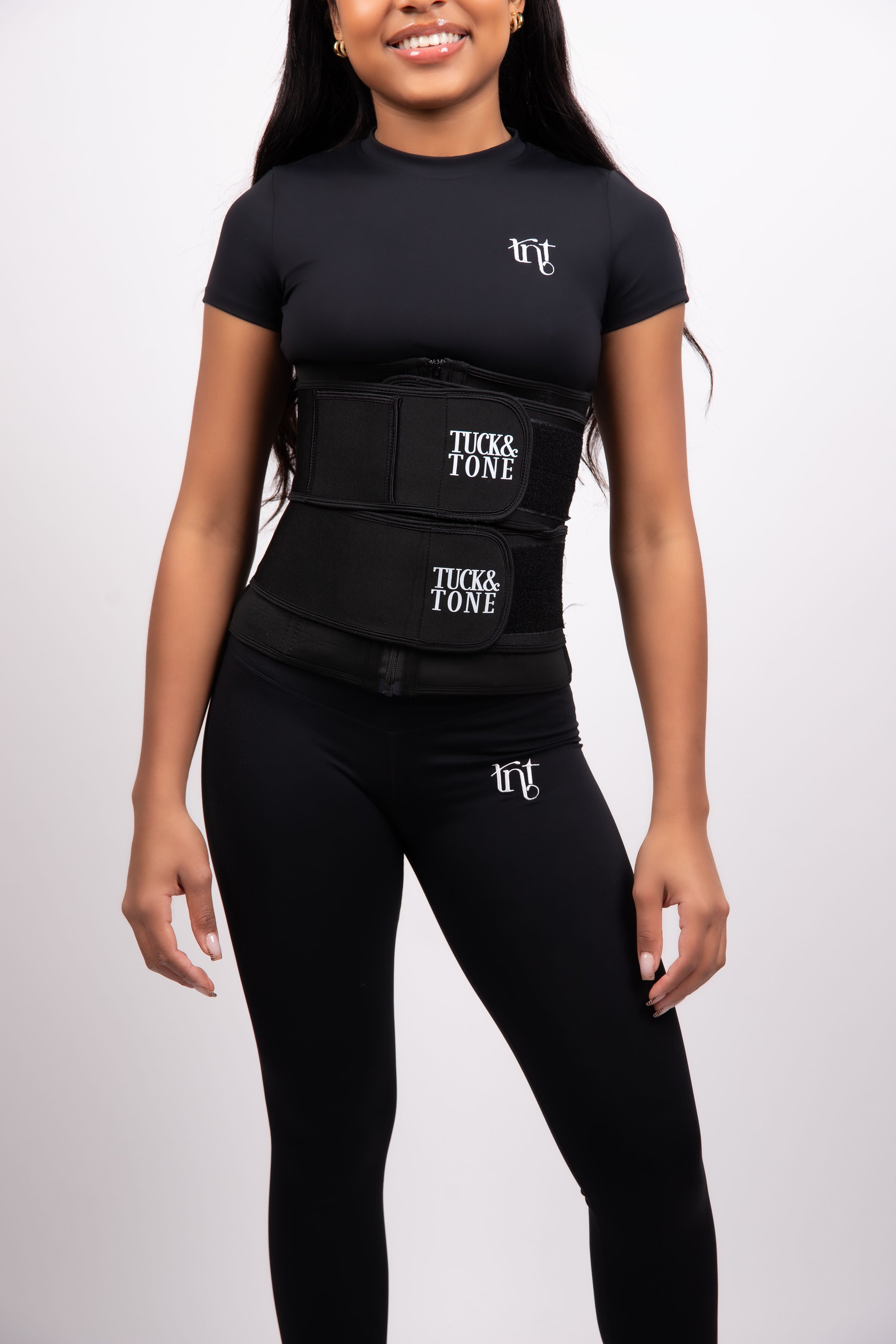 Classic Black/White Short Sleeve Compression Top