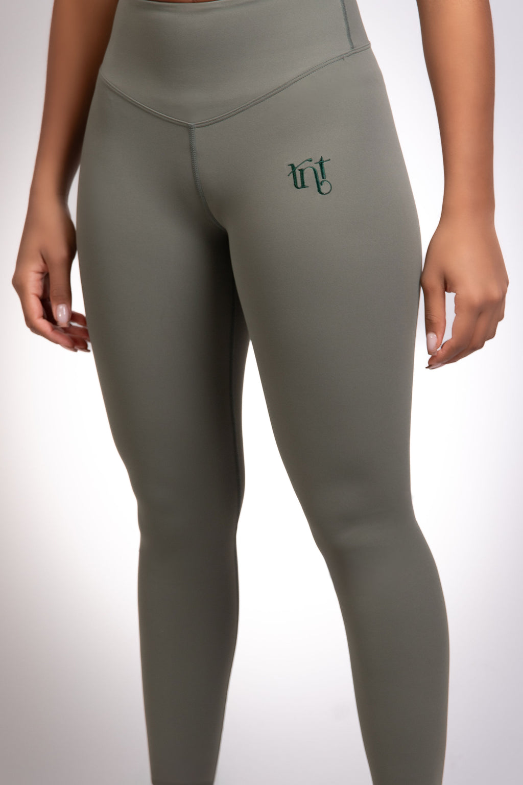 Leggings sin costuras color verde militar/salvia