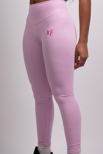Leggings sin costuras en color rosa bebé y magenta