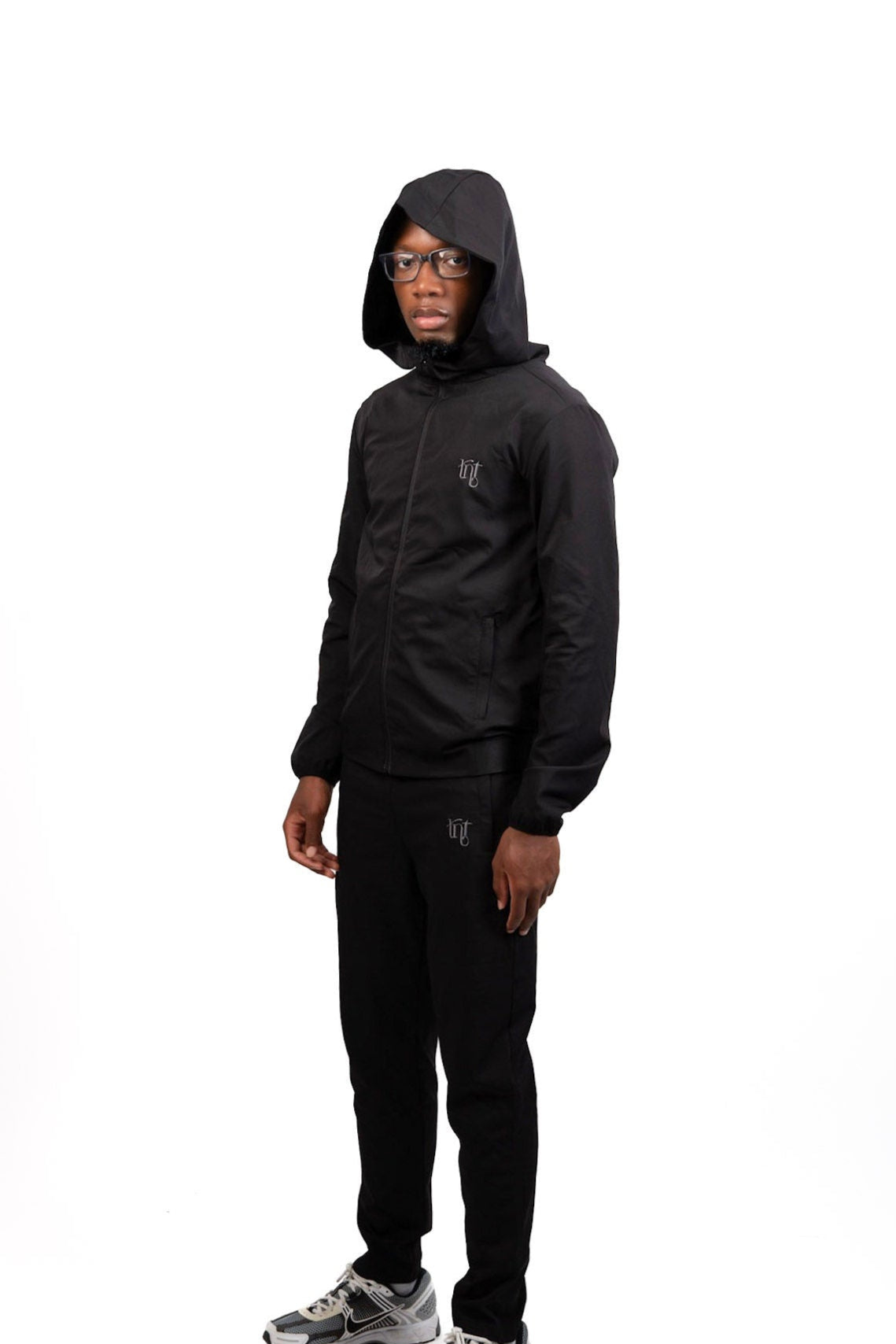 Black/Charcoal Tracksuit Bottoms