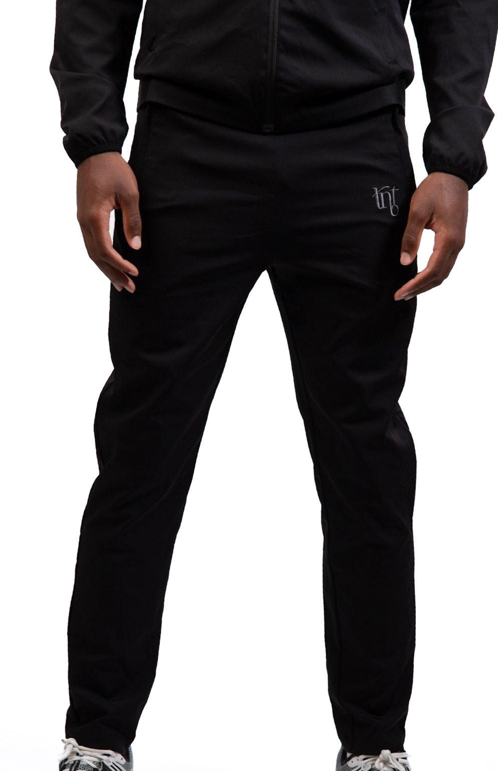 Black/Charcoal Tracksuit Bottoms