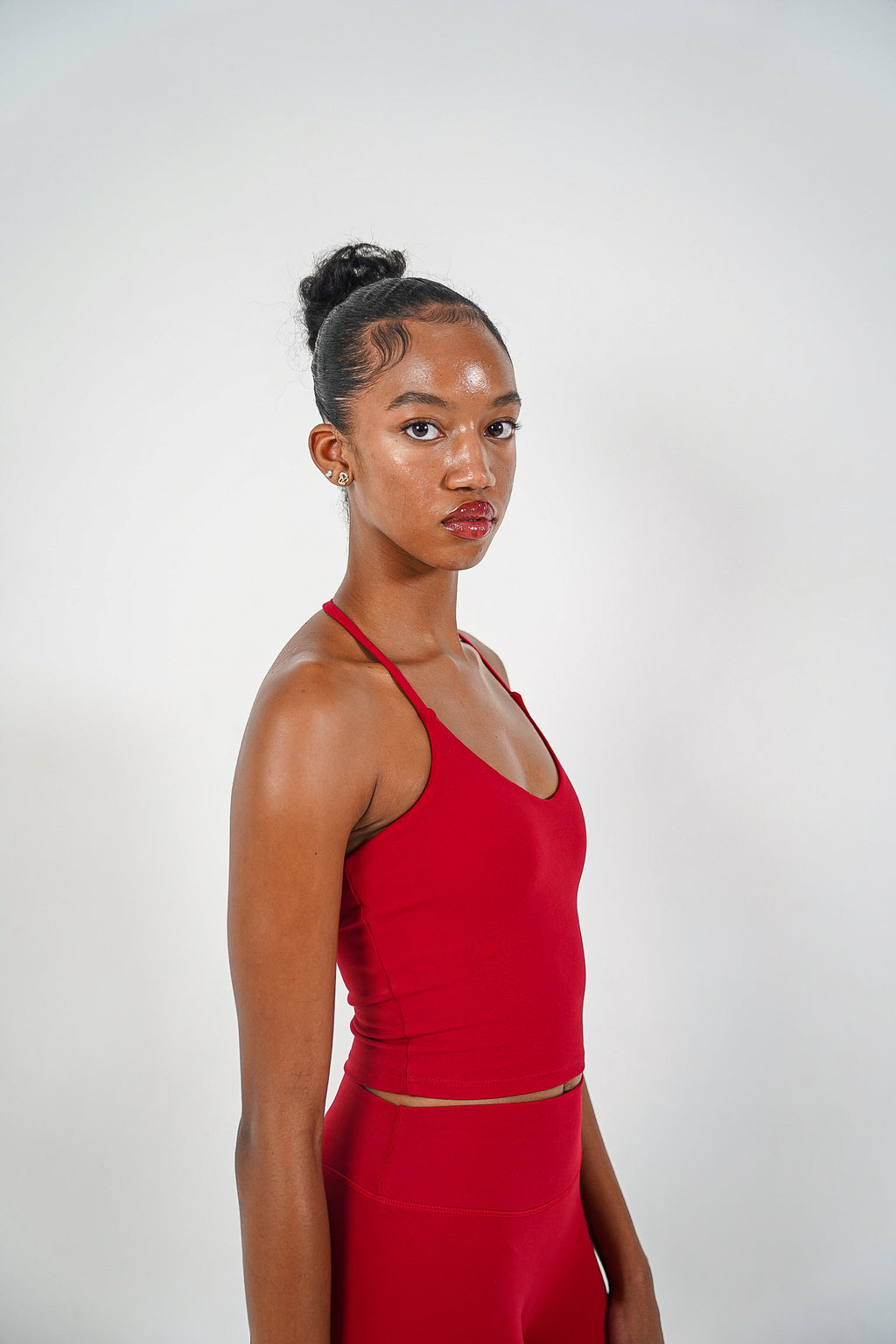 Crimson Halter Top