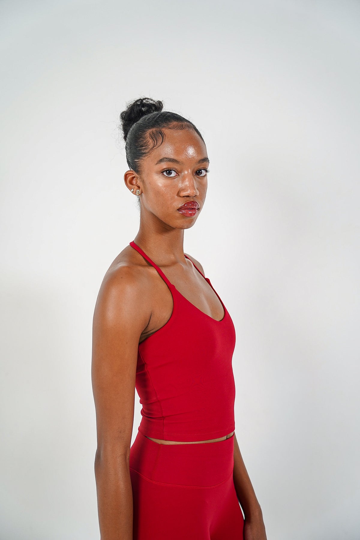 Crimson Halter Top