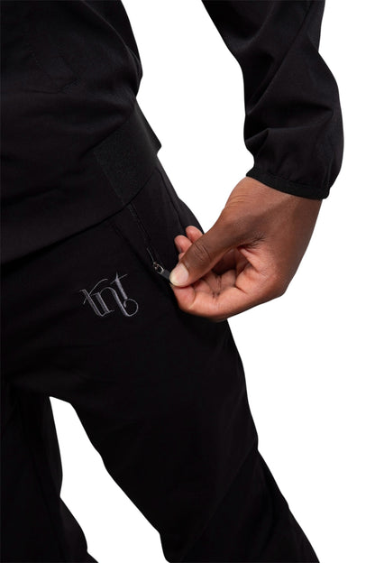 Black/Charcoal Tracksuit Bottoms